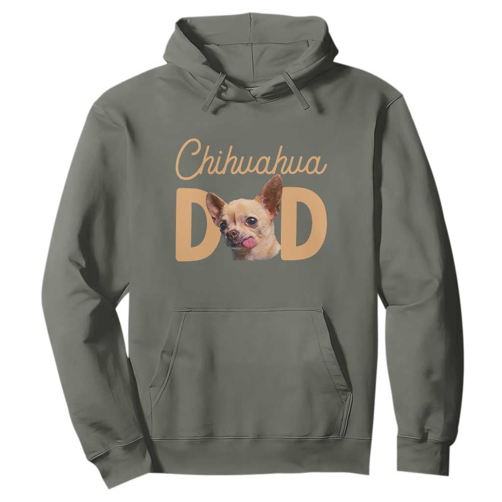 Proud Chihuahua Dad Hoodie Ankle Biter Dog Lover TS12 Military Green Print Your Wear
