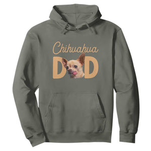 Proud Chihuahua Dad Hoodie Ankle Biter Dog Lover TS12 Military Green Print Your Wear