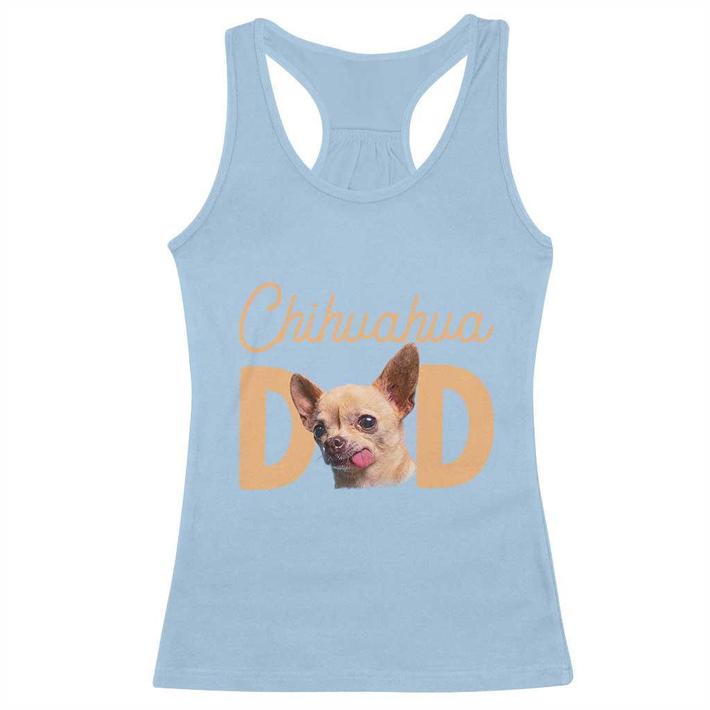 Proud Chihuahua Dad Racerback Tank Top Ankle Biter Dog Lover TS12 Light Blue Print Your Wear