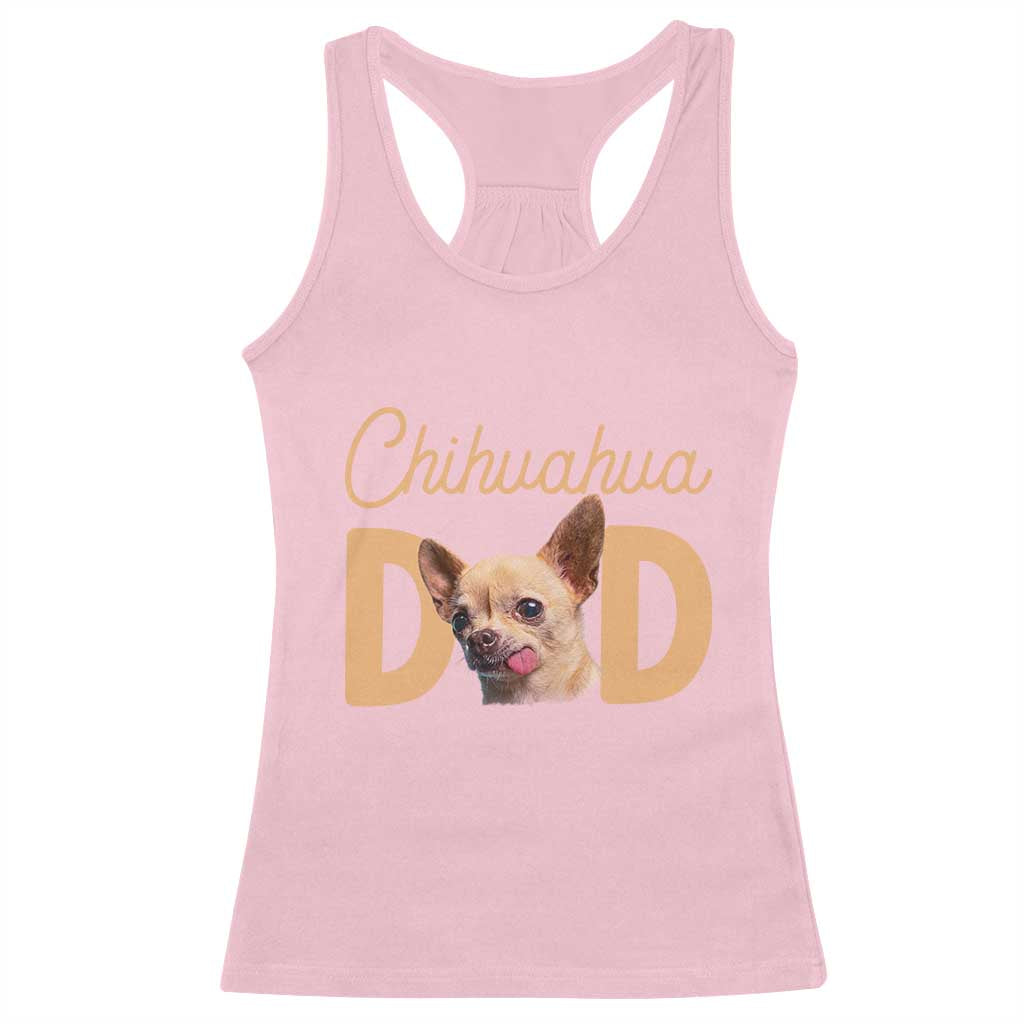 Proud Chihuahua Dad Racerback Tank Top Ankle Biter Dog Lover TS12 Light Pink Print Your Wear