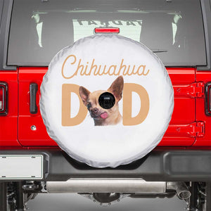 Proud Chihuahua Dad Spare Tire Cover Ankle Biter Dog Lover TS12 White Print Your Wear