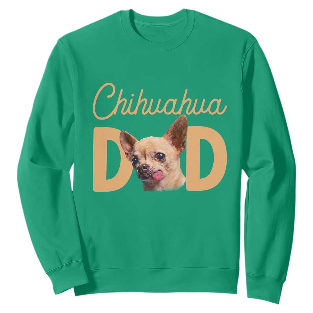 Proud Chihuahua Dad Sweatshirt Ankle Biter Dog Lover TS12 Irish Green Print Your Wear