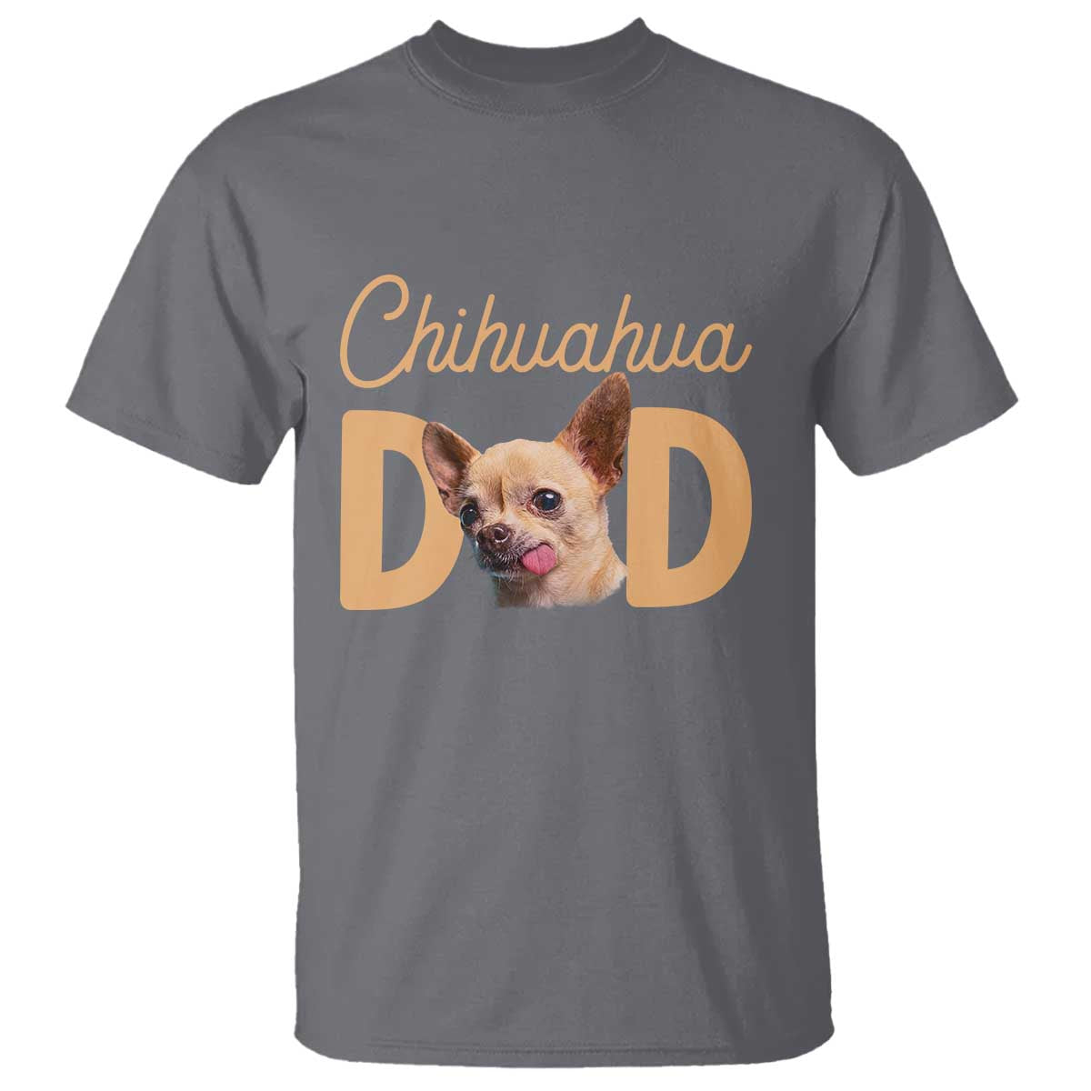 Proud Chihuahua Dad T Shirt Ankle Biter Dog Lover TS12 Charcoal Print Your Wear