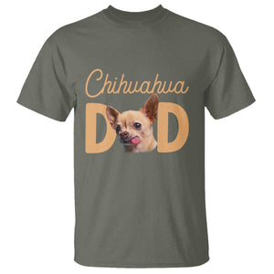 Proud Chihuahua Dad T Shirt Ankle Biter Dog Lover TS12 Military Green Print Your Wear