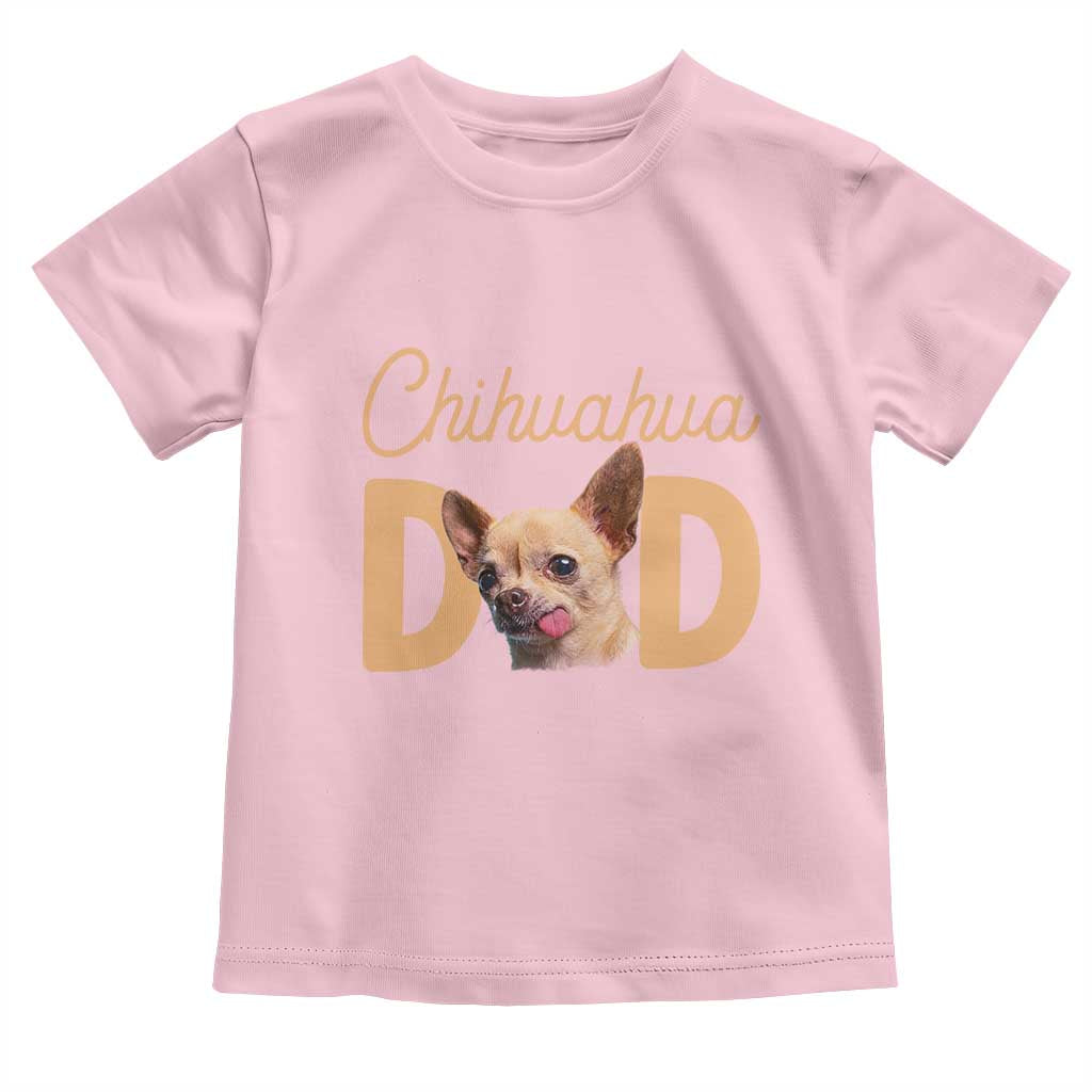 Proud Chihuahua Dad Toddler T Shirt Ankle Biter Dog Lover TS12 Light Pink Print Your Wear