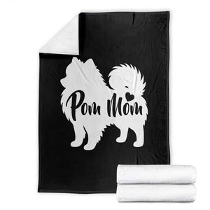 Proud Pom Mom Throw Blanket Pomeranian Dog Lover Gift TS12 Black Print Your Wear