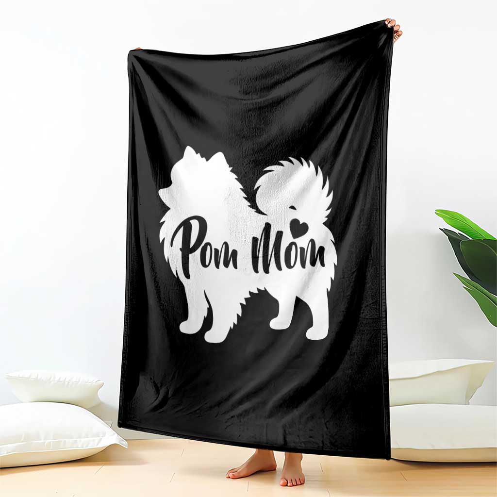 Proud Pom Mom Throw Blanket Pomeranian Dog Lover Gift TS12 Print Your Wear