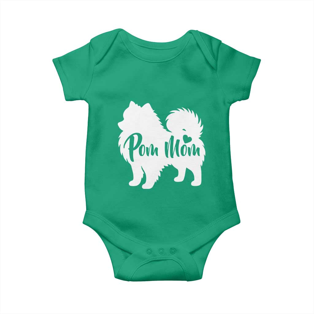 Proud Pom Mom Baby Onesie Pomeranian Dog Lover Gift TS12 Irish Green Print Your Wear