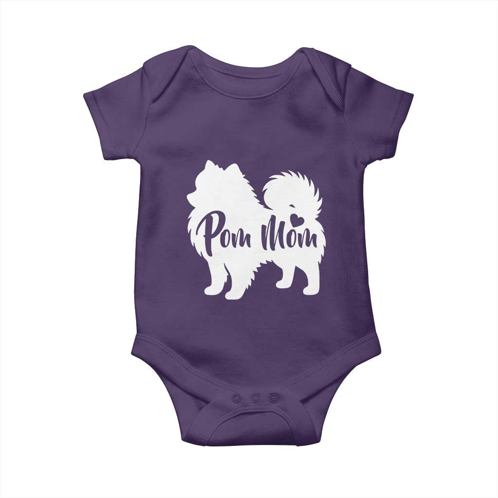 Proud Pom Mom Baby Onesie Pomeranian Dog Lover Gift TS12 Purple Print Your Wear