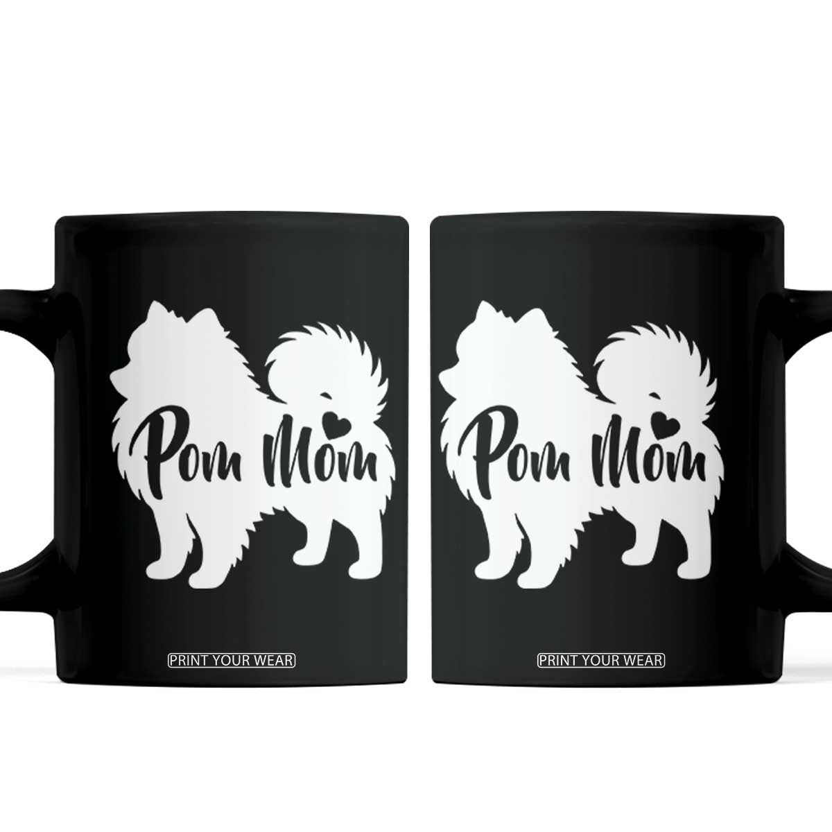 Proud Pom Mom Coffee Mug Pomeranian Dog Lover Gift TS12 Black Print Your Wear