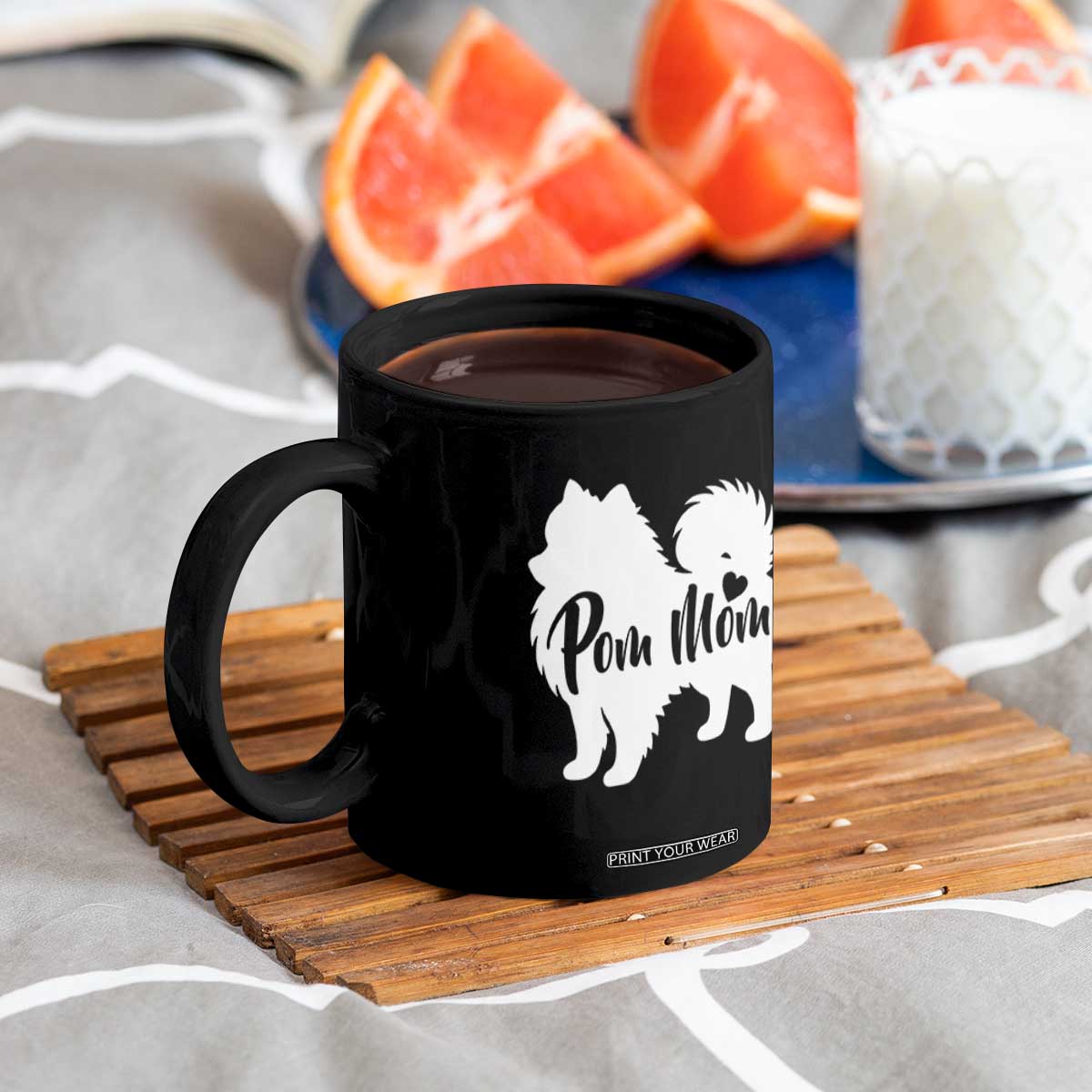 Proud Pom Mom Coffee Mug Pomeranian Dog Lover Gift TS12 Print Your Wear