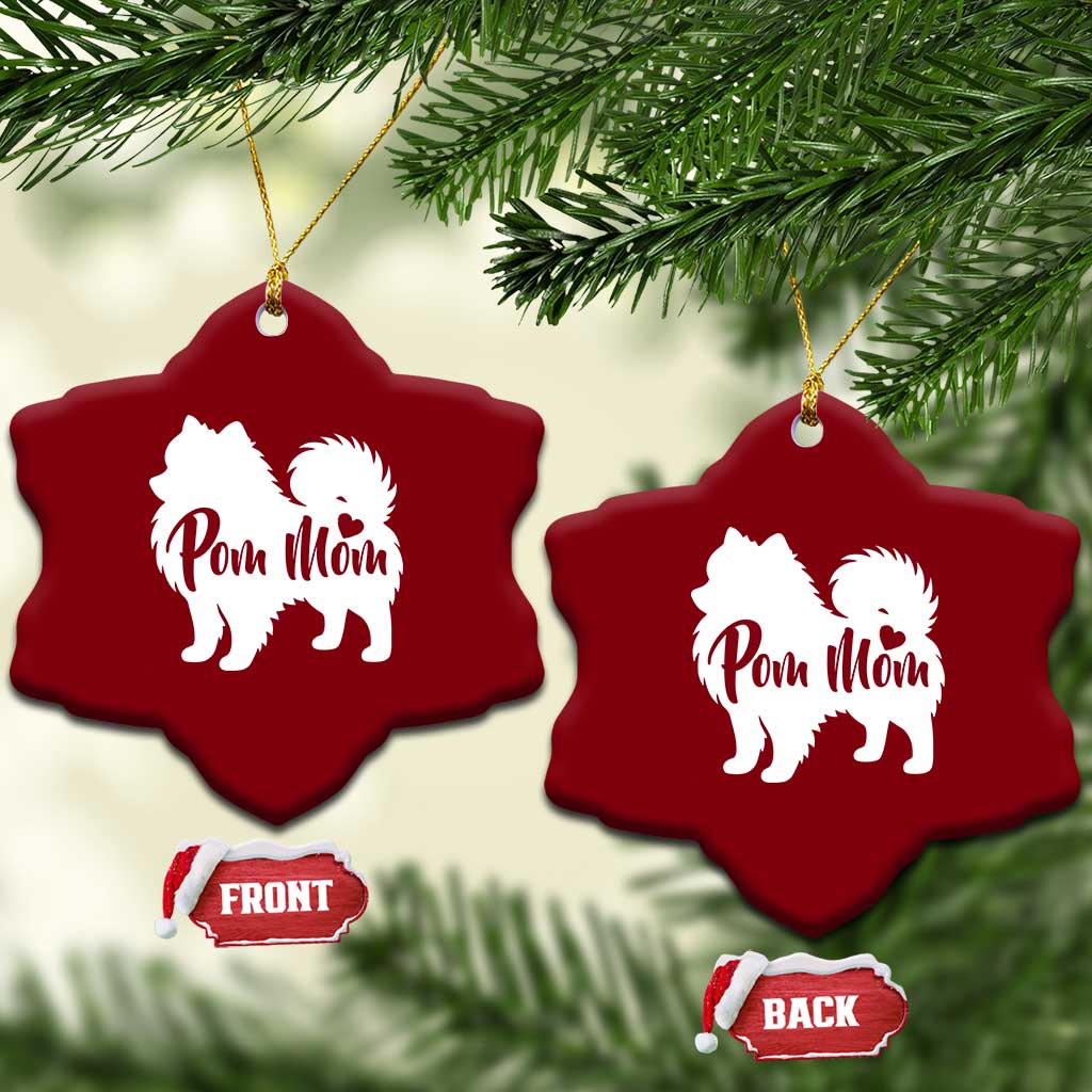 Proud Pom Mom Ceramic Ornament Pomeranian Dog Lover Gift TS12 Print Your Wear