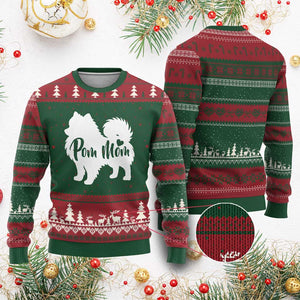 Proud Pom Mom Ugly Christmas Sweater Pomeranian Dog Lover Gift TS12 Red Green Print Your Wear