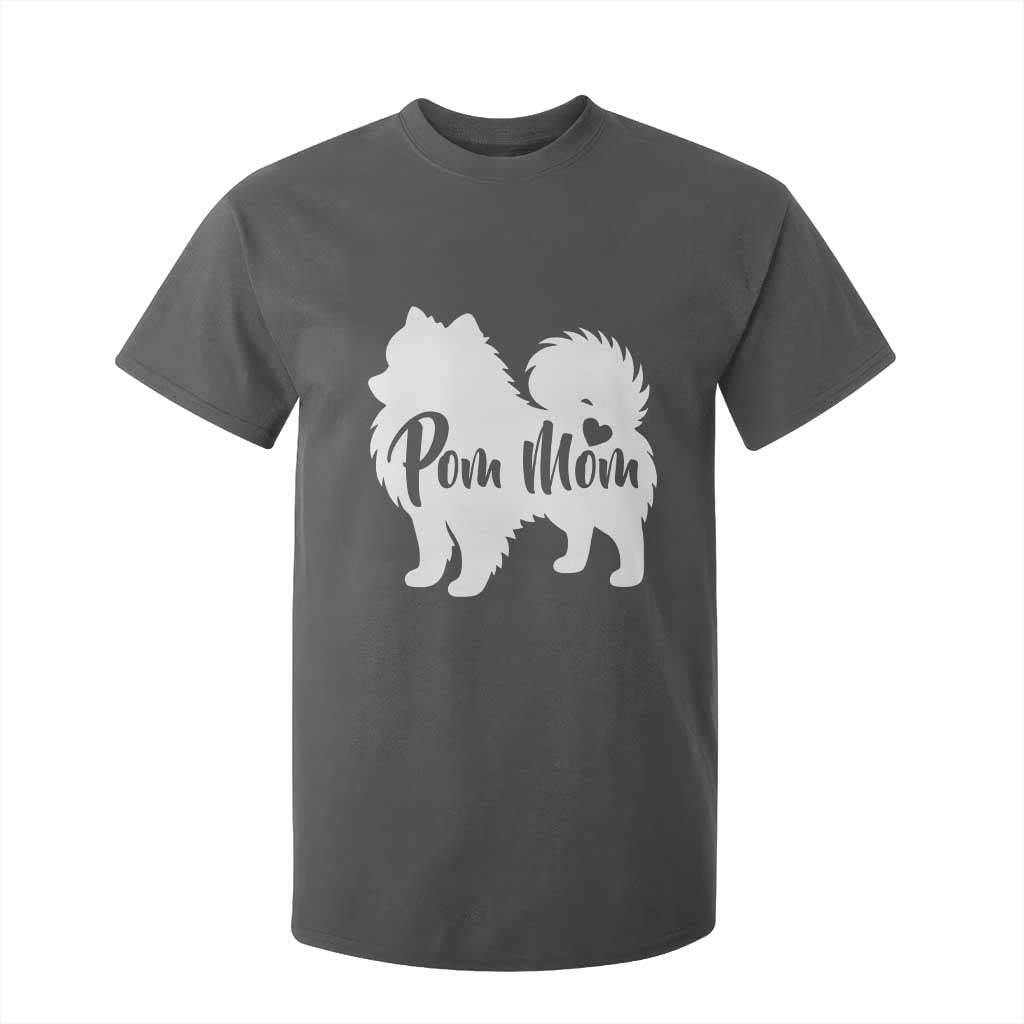 Proud Pom Mom T Shirt For Kid Pomeranian Dog Lover Gift TS12 Dark Heather Print Your Wear
