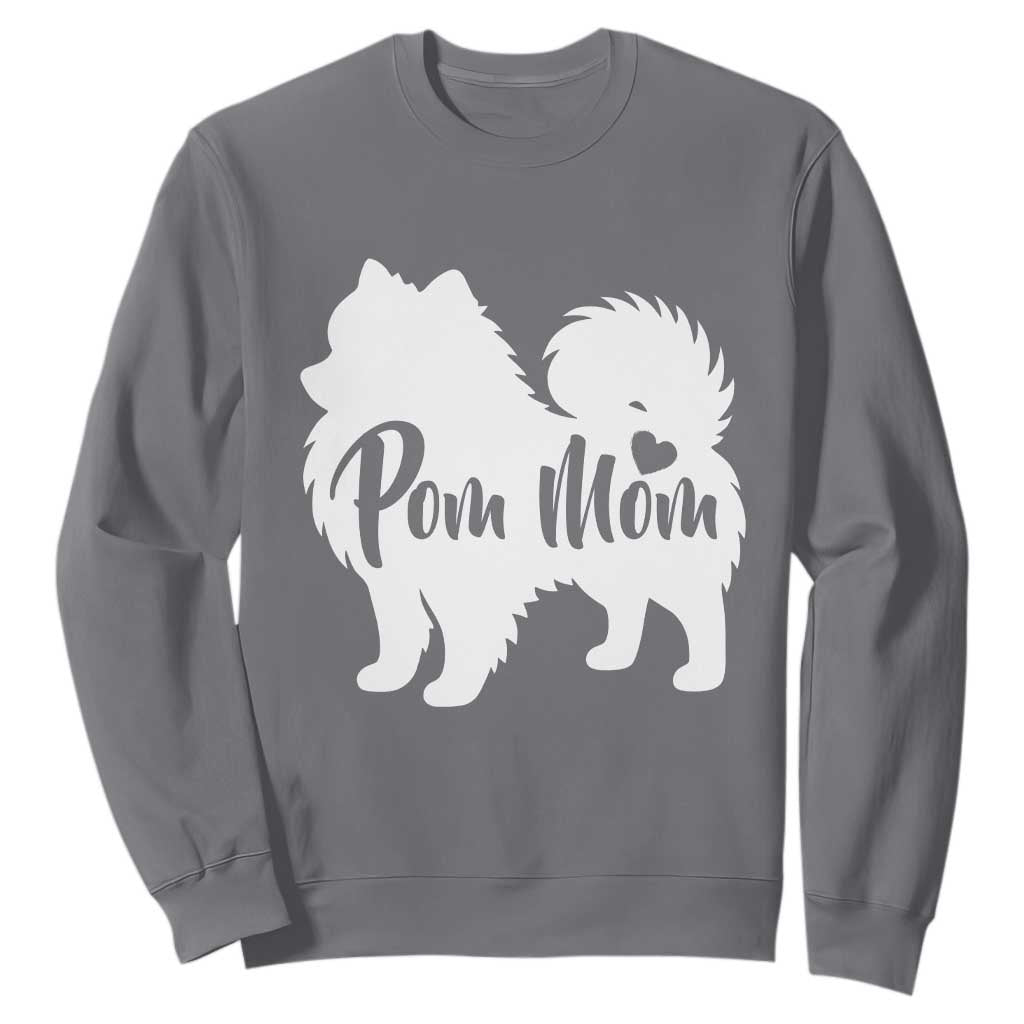 Proud Pom Mom Sweatshirt Pomeranian Dog Lover Gift TS12 Charcoal Print Your Wear