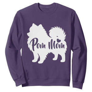 Proud Pom Mom Sweatshirt Pomeranian Dog Lover Gift TS12 Purple Print Your Wear