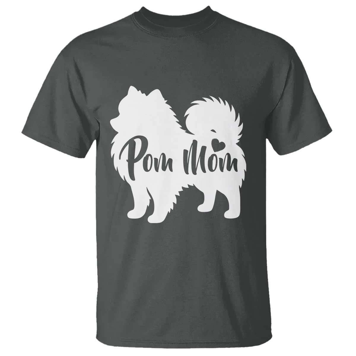 Proud Pom Mom T Shirt Pomeranian Dog Lover Gift TS12 Dark Heather Print Your Wear