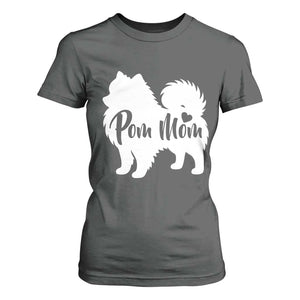 Proud Pom Mom T Shirt For Women Pomeranian Dog Lover Gift TS12 Dark Heather Print Your Wear