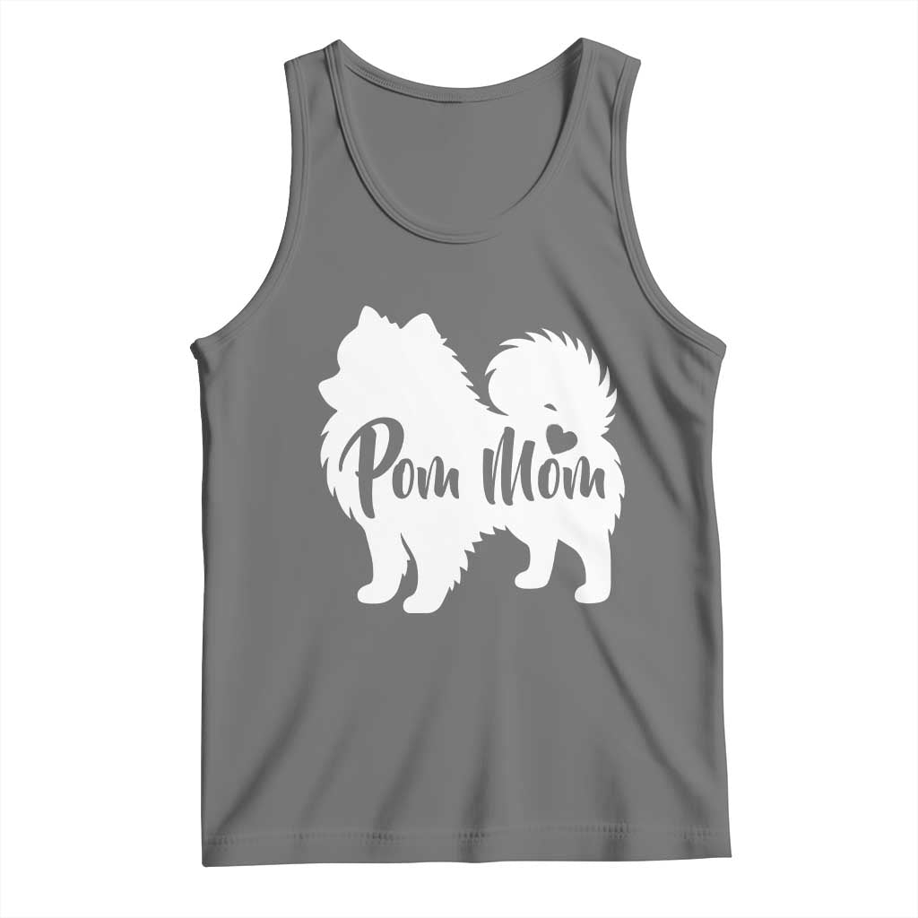Proud Pom Mom Tank Top Pomeranian Dog Lover Gift TS12 Black Heather Print Your Wear