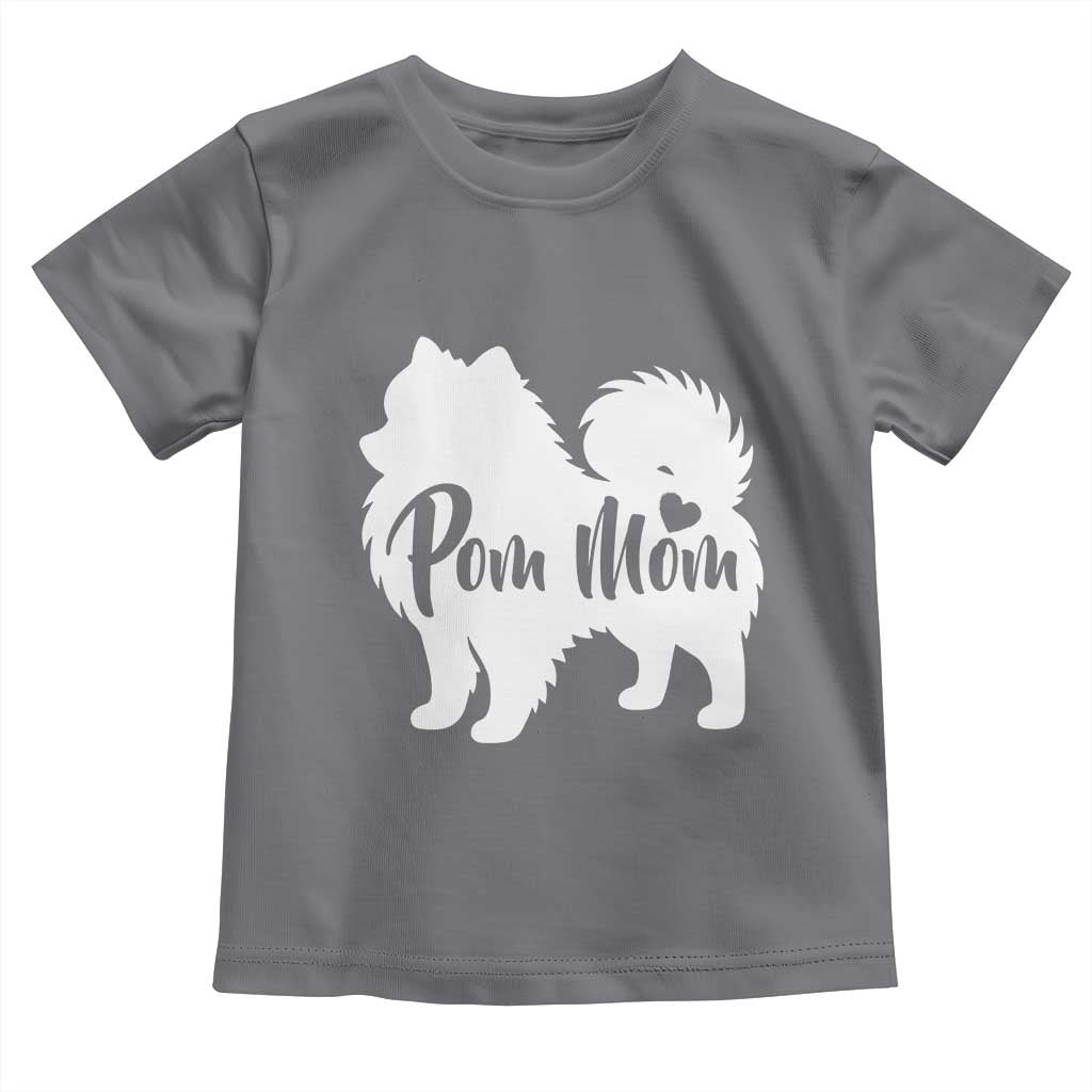 Proud Pom Mom Toddler T Shirt Pomeranian Dog Lover Gift TS12 Charcoal Print Your Wear