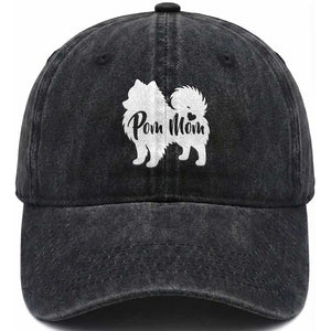 Proud Pom Mom Washed Cotton Baseball Cap Pomeranian Dog Lover Gift TS12 Print Your Wear
