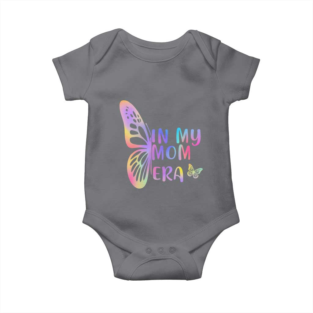 In My Mom Era Baby Onesie Colorful Butterfly Mothers Day Gift TS12 Charcoal Print Your Wear