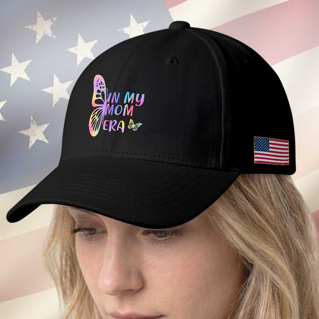 In My Mom Era Baseball Cap Colorful Butterfly Mothers Day Gift TS12 Print Your Wear