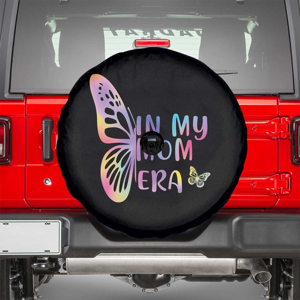 In My Mom Era Spare Tire Cover Colorful Butterfly Mothers Day Gift TS12 Black Print Your Wear