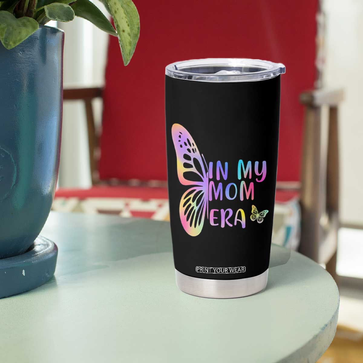In My Mom Era Tumbler Cup Colorful Butterfly Mothers Day Gift TS12 Print Your Wear