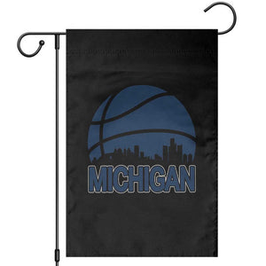 Vintage Urban Michigan Skyline Garden Flag Gift For Basketball Fan TS12 Black Print Your Wear