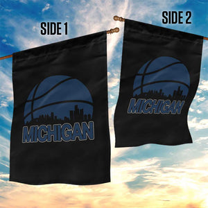 Vintage Urban Michigan Skyline Garden Flag Gift For Basketball Fan TS12 Print Your Wear