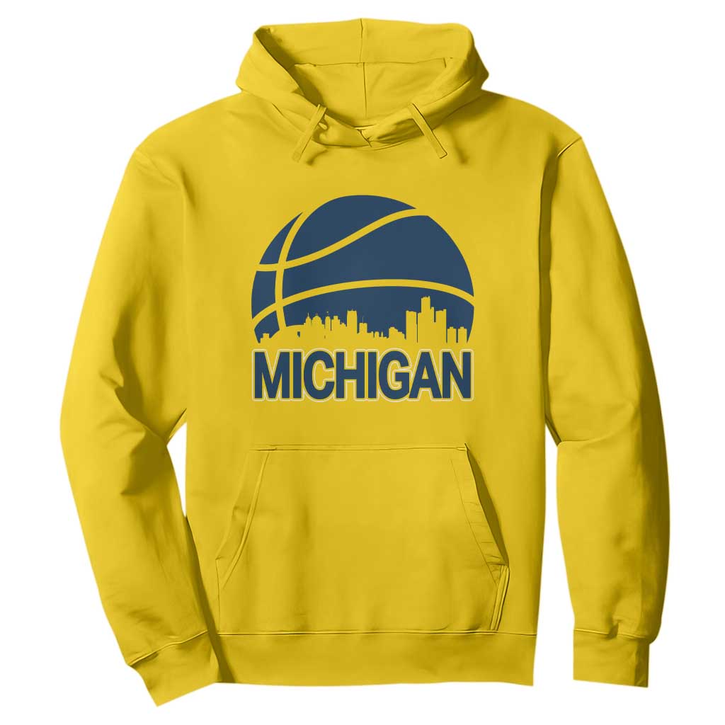 Vintage Urban Michigan Skyline Hoodie Gift For Basketball Fan TS12 Daisy Print Your Wear