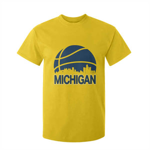 Vintage Urban Michigan Skyline T Shirt For Kid Gift For Basketball Fan TS12 Daisy Print Your Wear