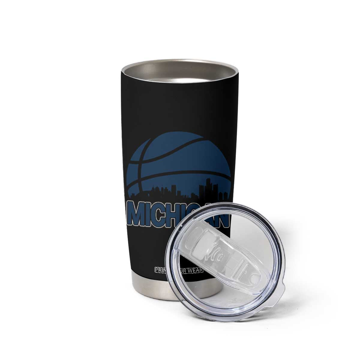 Vintage Urban Michigan Skyline Tumbler Cup Gift For Basketball Fan TS12 Print Your Wear