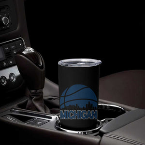 Vintage Urban Michigan Skyline Tumbler Cup Gift For Basketball Fan TS12 Print Your Wear