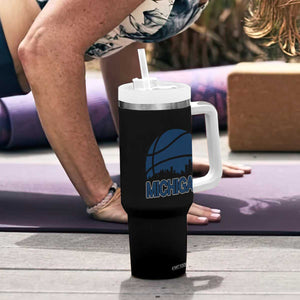 Vintage Urban Michigan Skyline Tumbler With Handle Gift For Basketball Fan TS12 Print Your Wear