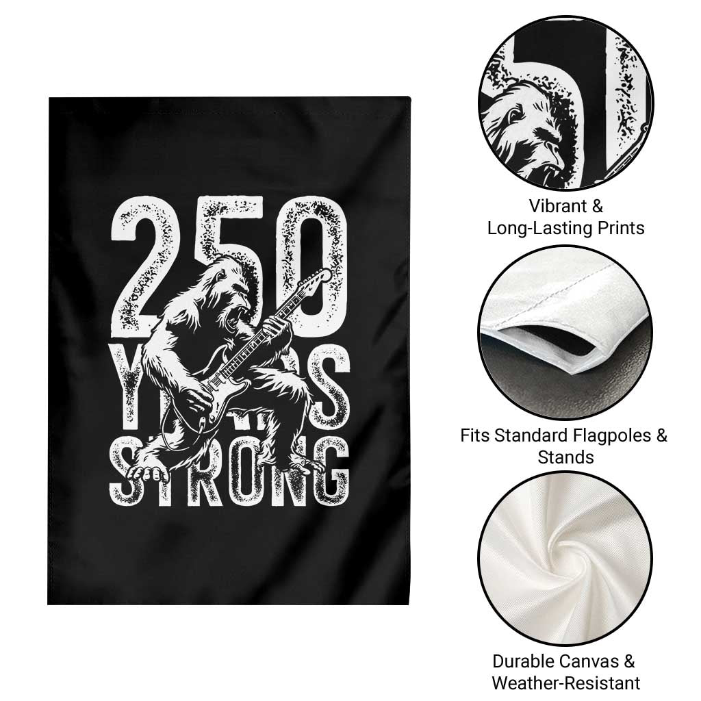 250 Years Strong Bigfoot Guitar Garden Flag USA 250th Anniversary Gift TS12 Print Your Wear