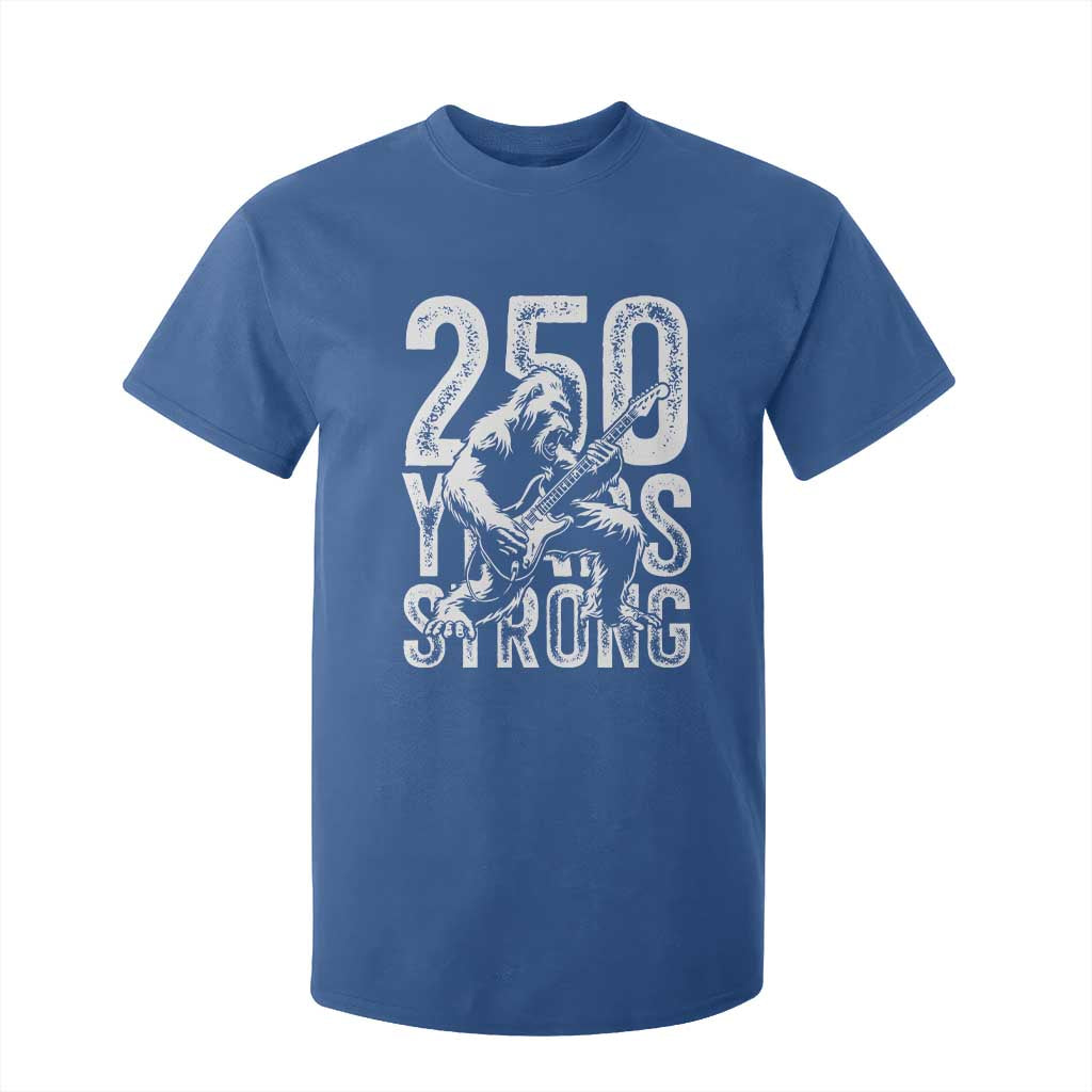 250 Years Strong Bigfoot Guitar T Shirt For Kid USA 250th Anniversary Gift TS12 Royal Blue Print Your Wear