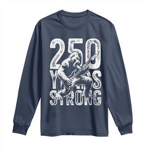250 Years Strong Bigfoot Guitar Long Sleeve Shirt USA 250th Anniversary Gift