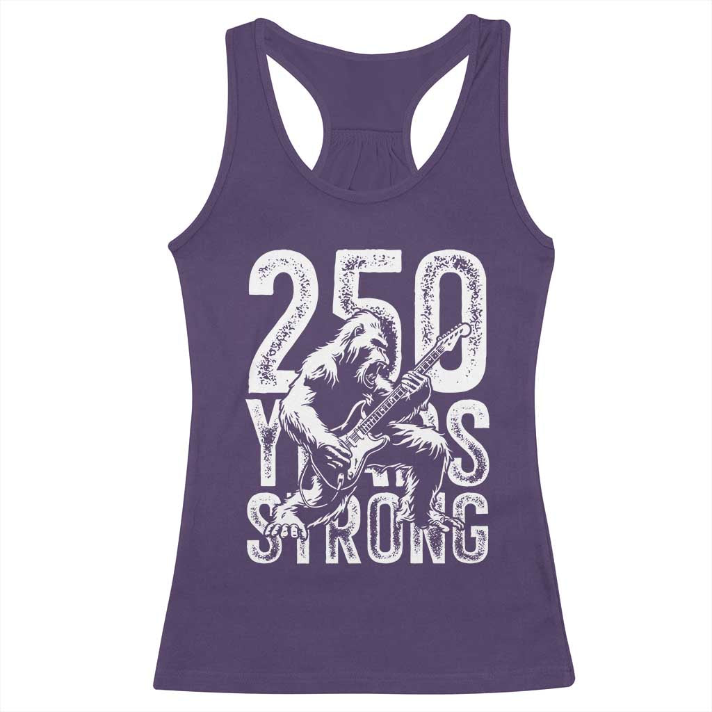 250 Years Strong Bigfoot Guitar Racerback Tank Top USA 250th Anniversary Gift TS12 Purple Print Your Wear