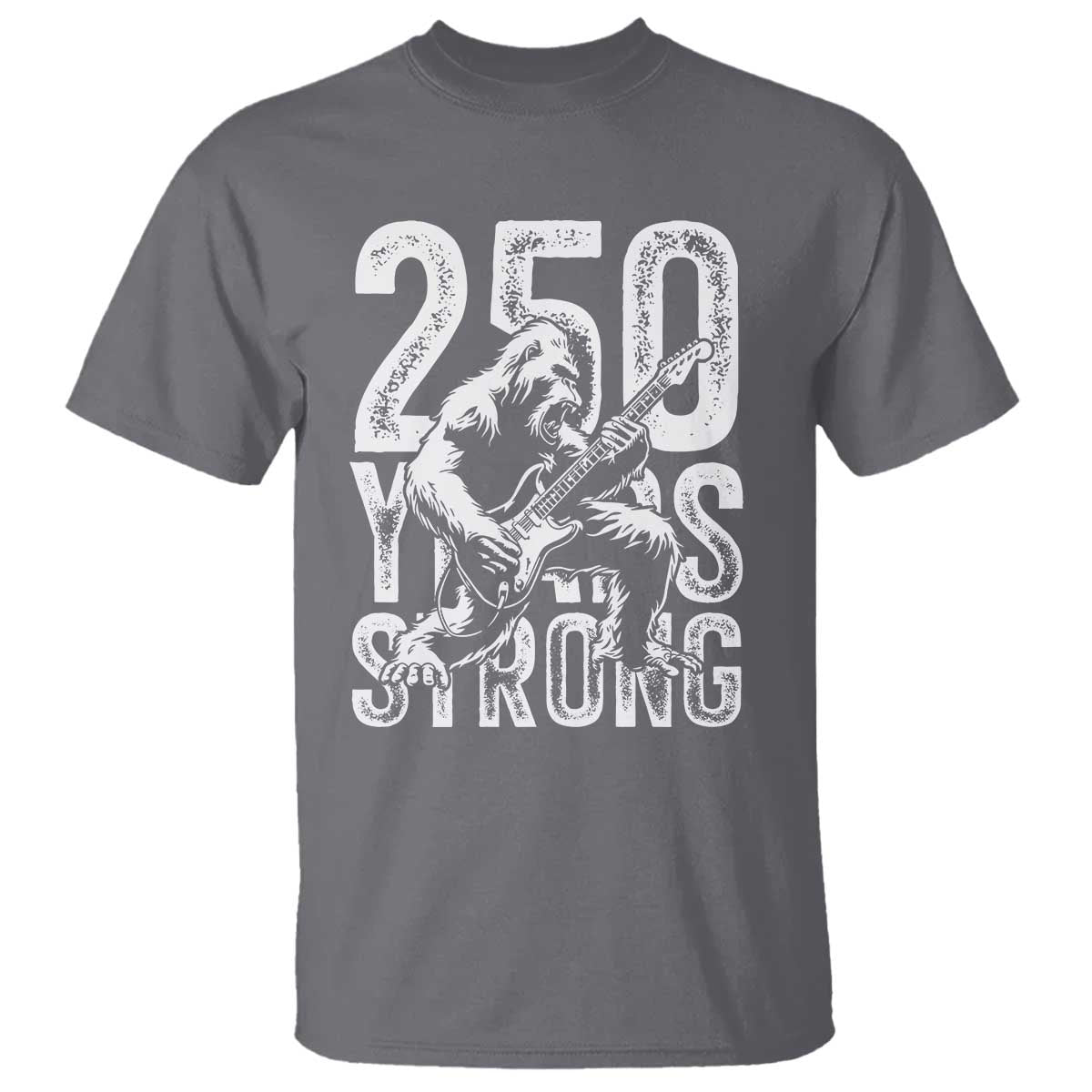250 Years Strong Bigfoot Guitar T Shirt USA 250th Anniversary Gift
