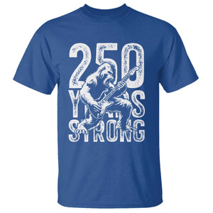 250 Years Strong Bigfoot Guitar T Shirt USA 250th Anniversary Gift