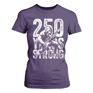 250 Years Strong Bigfoot Guitar T Shirt For Women USA 250th Anniversary Gift TS12 Purple Print Your Wear