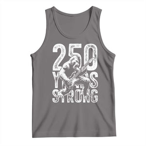 250 Years Strong Bigfoot Guitar Tank Top USA 250th Anniversary Gift TS12 Deep Heather Print Your Wear