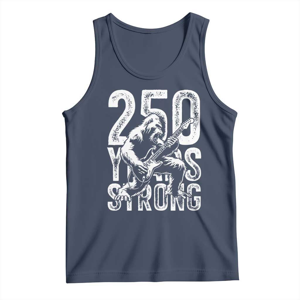 250 Years Strong Bigfoot Guitar Tank Top USA 250th Anniversary Gift TS12 Navy Print Your Wear