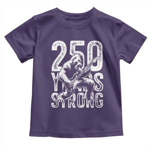 250 Years Strong Bigfoot Guitar Toddler T Shirt USA 250th Anniversary Gift TS12 Purple Print Your Wear