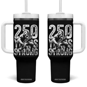 250 Years Strong Bigfoot Guitar Tumbler With Handle USA 250th Anniversary Gift TS12 One Size: 40 oz Black Print Your Wear