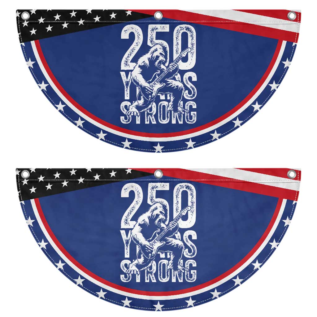 250 Years Strong Bigfoot Guitar Patriotic Fan Flag USA 250th Anniversary Gift