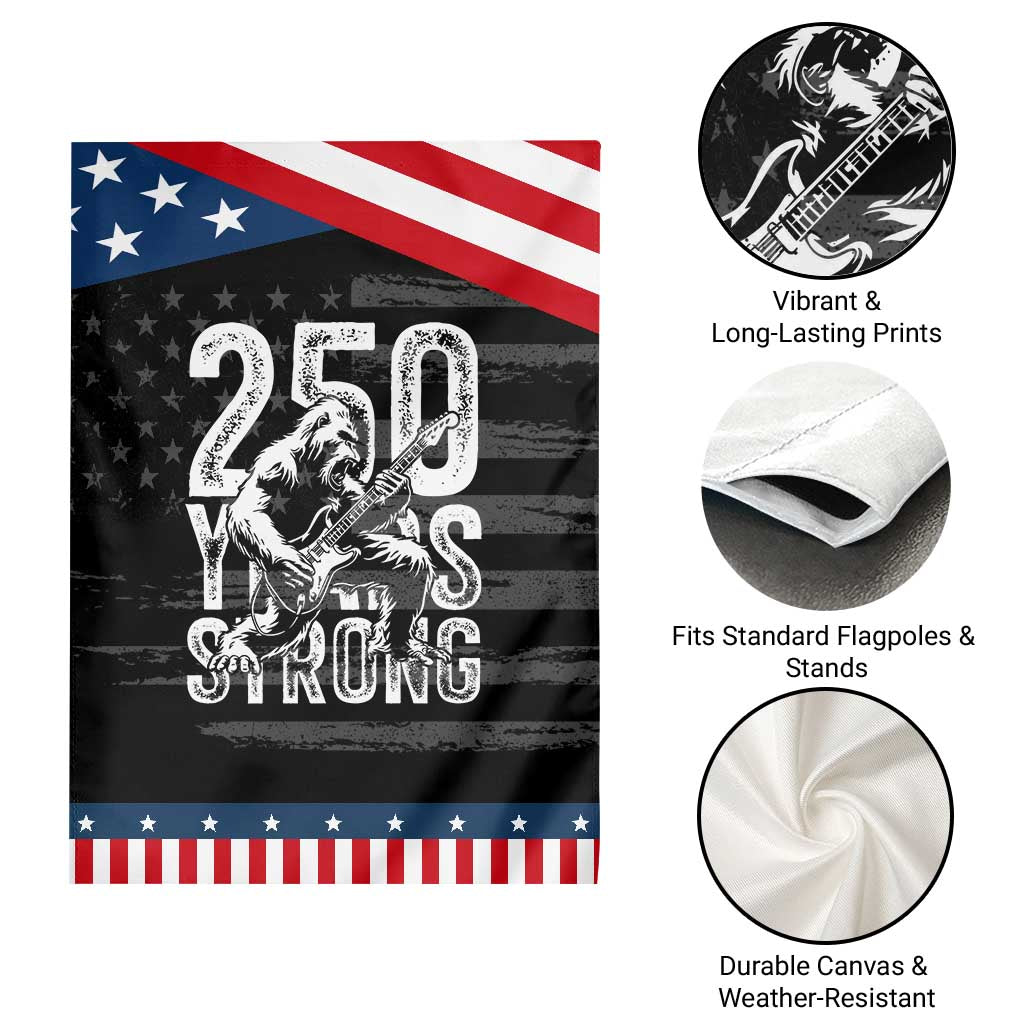 250 Years Strong Bigfoot Guitar Patriotic Garden Flag USA 250th Anniversary Gift TS12 Print Your Wear