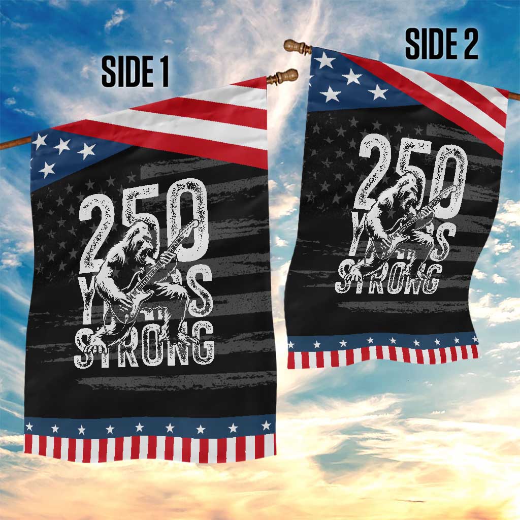 250 Years Strong Bigfoot Guitar Patriotic Garden Flag USA 250th Anniversary Gift TS12 Print Your Wear